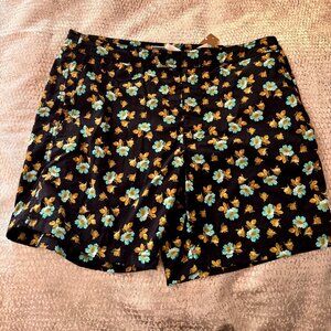 J.Crew 6.5" Tab Swim Short. Never Been Worn/ With Tags Size 33" Black Floral